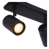 Lucide LENNERT - Spot plafond Salle de bains - LED Dim. - GU10 (MR16) - 3x5W 3000K - IP44 - Noir