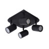 Lucide LENNERT - Spot plafond Salle de bains - LED Dim. - GU10 (MR16) - 4x5W 3000K - IP44 - Noir