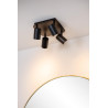 Lucide LENNERT - Spot plafond Salle de bains - LED Dim. - GU10 (MR16) - 4x5W 3000K - IP44 - Noir