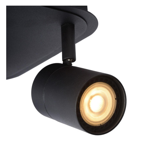 Lucide LENNERT - Spot plafond Salle de bains - LED Dim. - GU10 (MR16) - 4x5W 3000K - IP44 - Noir