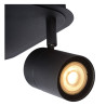 Lucide LENNERT - Spot plafond Salle de bains - LED Dim. - GU10 (MR16) - 4x5W 3000K - IP44 - Noir