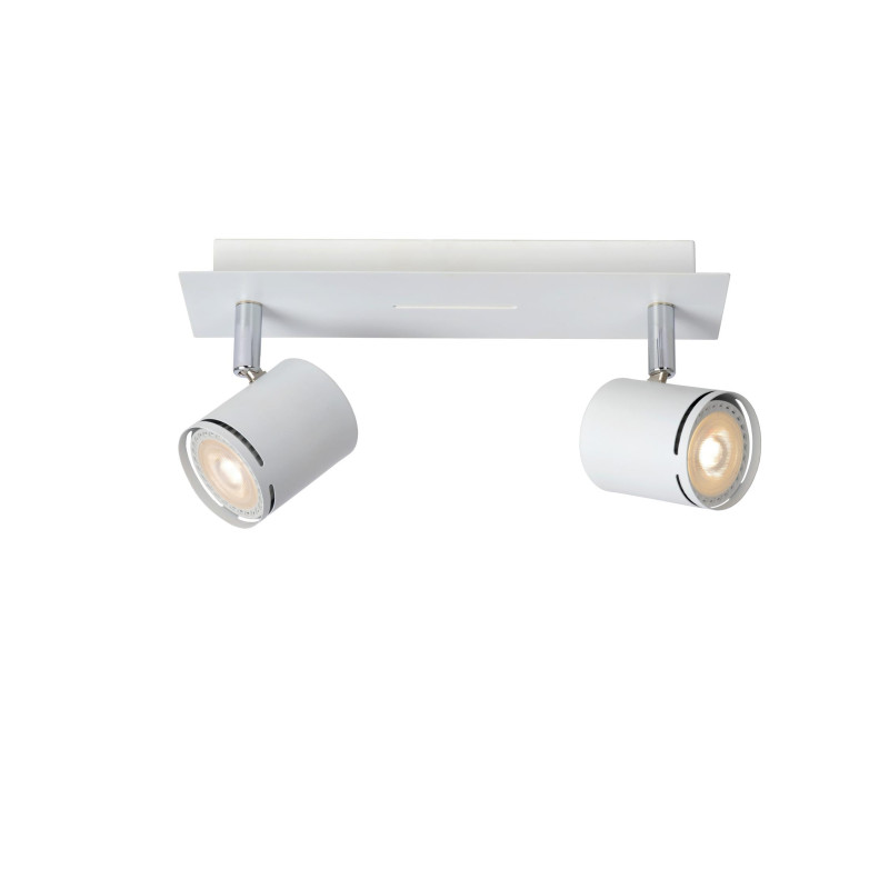Lucide RILOU - Spot plafond - LED Dim. - GU10 (MR16) - 2x5W 3000K - Blanc