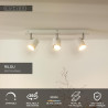 Lucide RILOU - Spot plafond - LED Dim. - GU10 (MR16) - 3x5W 3000K - Blanc