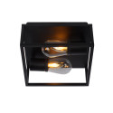 Lucide CARLYN - Plafonnier Salle de bains - 2xE14 - IP54 - Noir