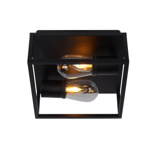 Lucide CARLYN - Plafonnier Salle de bains - 2xE14 - IP54 - Noir