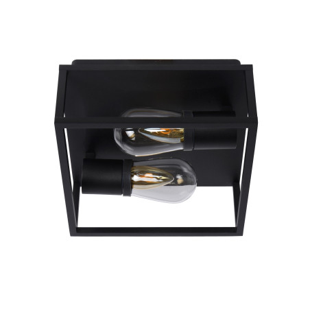 Lucide CARLYN - Plafonnier Salle de bains - 2xE14 - IP54 - Noir