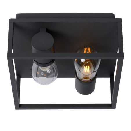 Lucide CARLYN - Plafonnier Salle de bains - 2xE14 - IP54 - Noir