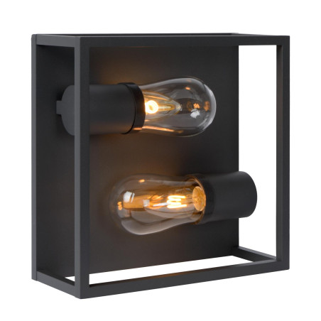 Lucide CARLYN - Plafonnier Salle de bains - 2xE14 - IP54 - Noir