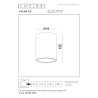 Lucide VOLANTIS - Spot plafond Intérieur/Extérieur - Ø 10,8 cm - 1xE27 - IP54 - Noir