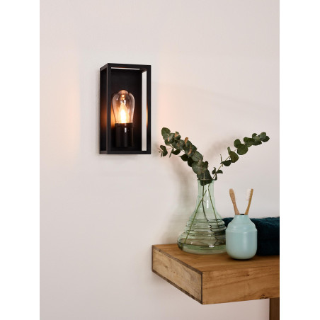 Lucide CARLYN - Applique murale Salle de bains - 1xE14 - IP54 - Noir