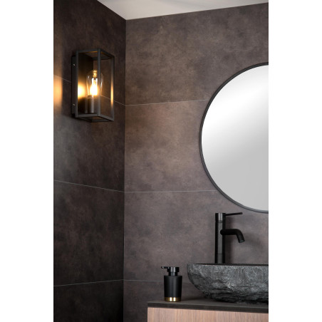Lucide CARLYN - Applique murale Salle de bains - 1xE14 - IP54 - Noir