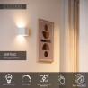 Lucide VERTIGO - Applique murale Rechargeable Intérieur/Extérieur - Batterie/Piles - LED Dim. - - L 10 x P 10 x H 10 cm - Blanc