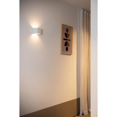 Lucide VERTIGO - Applique murale Rechargeable Intérieur/Extérieur - Batterie/Piles - LED Dim. - - L 10 x P 10 x H 10 cm - Blanc