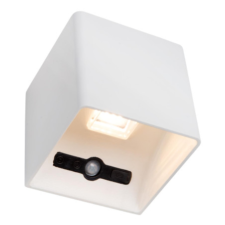 Lucide VERTIGO - Applique murale Rechargeable Intérieur/Extérieur - Batterie/Piles - LED Dim. - - L 10 x P 10 x H 10 cm - Blanc