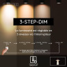 Lucide LA DONNA - Lampe de table Rechargeable Intérieur/Extérieur - Batterie/Piles - Ø 19,7 cm - LED 3 StepDim - 1x2W 2700K -