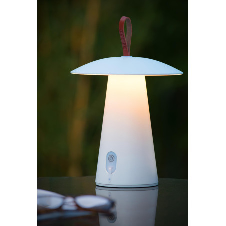 Lucide LA DONNA - Lampe de table Rechargeable Intérieur/Extérieur - Batterie/Piles - Ø 19,7 cm - LED 3 StepDim - 1x2W 2700K -