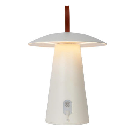 Lucide LA DONNA - Lampe de table Rechargeable Intérieur/Extérieur - Batterie/Piles - Ø 19,7 cm - LED 3 StepDim - 1x2W 2700K -
