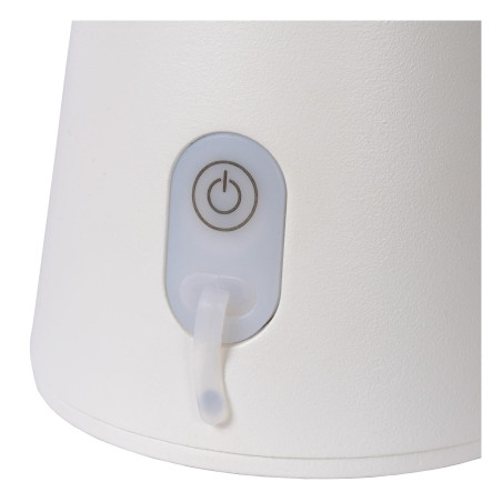 Lucide LA DONNA - Lampe de table Rechargeable Intérieur/Extérieur - Batterie/Piles - Ø 19,7 cm - LED 3 StepDim - 1x2W 2700K -