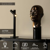 Lucide ANTRIM - Lampe de bureau Rechargeable Intérieur/Extérieur - Batterie/Piles - LED Dim. - 1x2,2W - L 11 x P 11 x H 35,8 cm