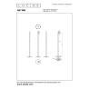 Lucide ANTRIM - Lampadaire / lampe de lecture Rechargeable Intérieur/Extérieur - - L 20 x P 20 x H 120 cm - Blanc