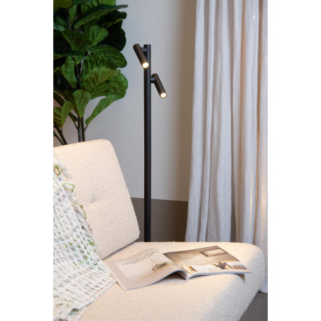 Lucide ANTRIM - Lampadaire / lampe de lecture Rechargeable Intérieur/Extérieur - Batterie/Piles - LED Dim. - 2x2,2W 2700K -