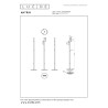Lucide ANTRIM - Lampadaire / lampe de lecture Rechargeable Intérieur/Extérieur - Batterie/Piles - LED Dim. - 2x2,2W 2700K -