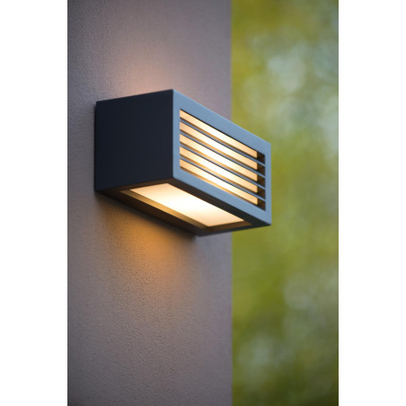 Lucide DIMO - Applique murale Intérieur/Extérieur - 1xE27 - IP54 - Anthracite