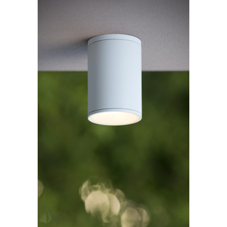 Lucide TUBIX - Spot plafond Intérieur/Extérieur - Ø 10,8 cm - 1xE27 - IP54 - Blanc
