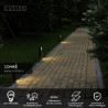 Lucide COMBO - Borne extérieur - Ø 9 cm - LED - 1x9W 3000K - IP54 - Noir - H 25 cm