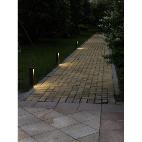 Lucide COMBO - Borne extérieur - Ø 9 cm - LED - 1x9W 3000K - IP54 - Noir - H 25 cm