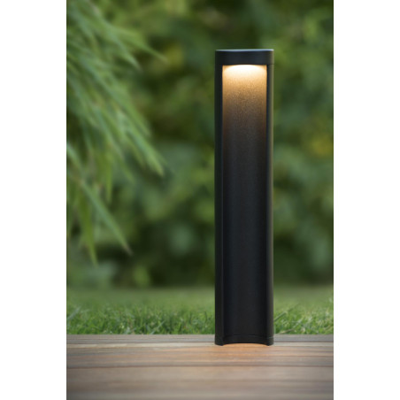Lucide COMBO - Borne extérieur - Ø 9 cm - LED - 1x9W 3000K - IP54 - Noir - H 45 cm