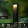 Lucide COMBO - Borne extérieur - Ø 9 cm - LED - 1x9W 3000K - IP54 - Noir - H 65 cm