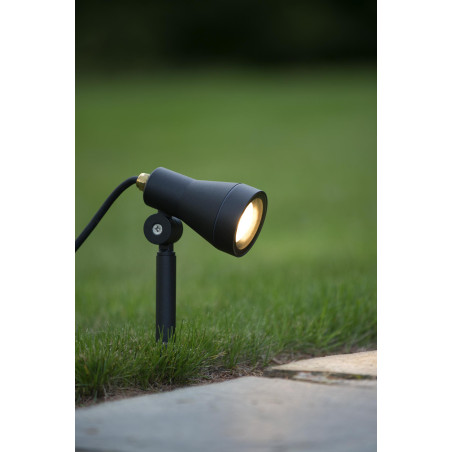 Lucide SPIKE - Spot de jardin - Ø 6,5 cm - LED Dim. - GU10 (MR16) - 1x5W 3000K - IP54 - Noir