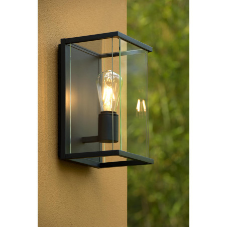 Lucide CLAIRE - Applique murale Intérieur/Extérieur - 1xE27 - IP54 - Anthracite
