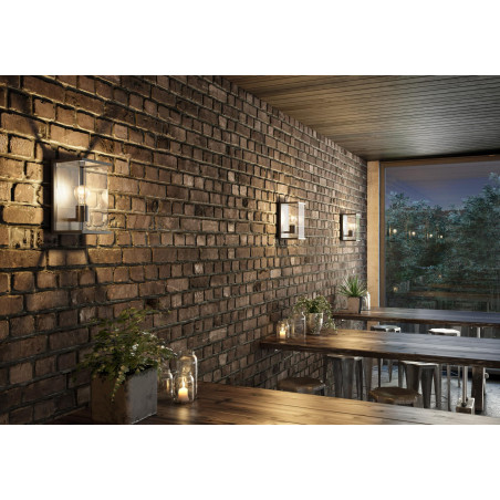 Lucide CLAIRE - Applique murale Intérieur/Extérieur - 1xE27 - IP54 - Anthracite