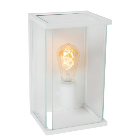 Lucide CLAIRE - Applique murale Intérieur/Extérieur - 1xE27 - IP54 - Blanc