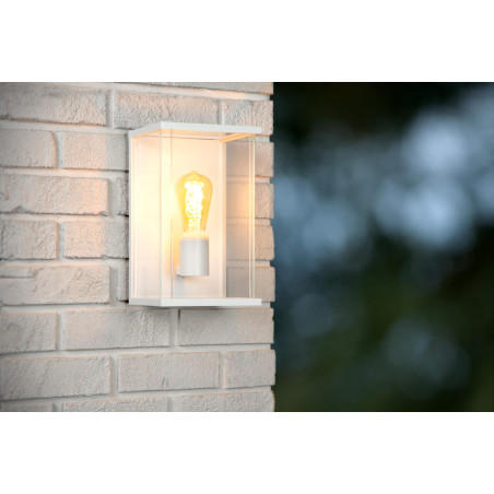 Lucide CLAIRE - Applique murale Intérieur/Extérieur - 1xE27 - IP54 - Blanc