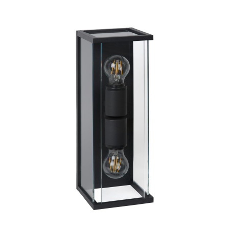 Lucide CLAIRE - Applique murale Intérieur/Extérieur - 2xE27 - IP54 - Anthracite