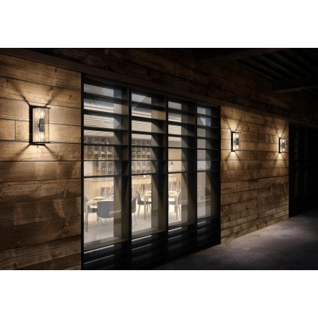 Lucide CLAIRE - Applique murale Intérieur/Extérieur - 2xE27 - IP54 - Anthracite