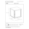 Lucide CLAIRE - Borne extérieur - 1xE27 - IP54 - Anthracite