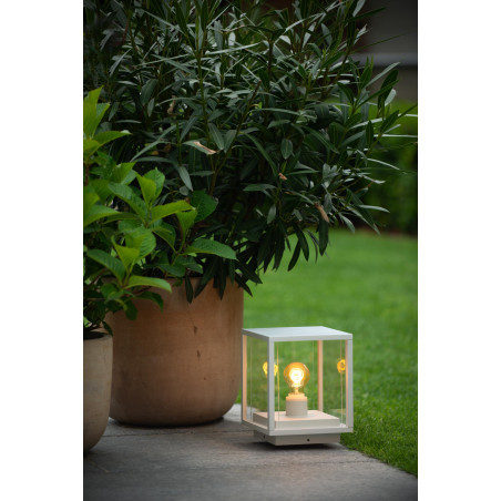 Lucide CLAIRE - Borne extérieur - 1xE27 - IP54 - Blanc