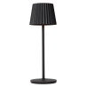 Lucide JUSTINE - Lampe de table Rechargeable Intérieur/Extérieur - Batterie/Piles - LED - L 13,5 x P 13,5 x H 38 cm - Noir