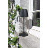 Lucide JUSTINE - Lampe de table Rechargeable Intérieur/Extérieur - Batterie/Piles - LED - L 13,5 x P 13,5 x H 38 cm - Noir