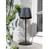 Lucide JUSTINE - Lampe de table Rechargeable Intérieur/Extérieur - Batterie/Piles - LED - L 13,5 x P 13,5 x H 38 cm - Noir