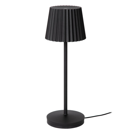 Lucide JUSTINE - Lampe de table Rechargeable Intérieur/Extérieur - Batterie/Piles - LED - L 13,5 x P 13,5 x H 38 cm - Noir