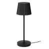Lucide JUSTINE - Lampe de table Rechargeable Intérieur/Extérieur - Batterie/Piles - LED - L 13,5 x P 13,5 x H 38 cm - Noir