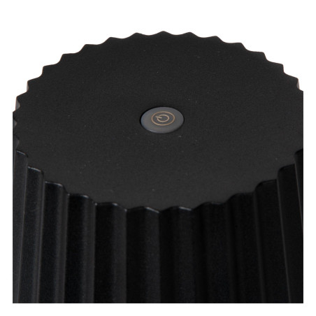 Lucide JUSTINE - Lampe de table Rechargeable Intérieur/Extérieur - Batterie/Piles - LED - L 13,5 x P 13,5 x H 38 cm - Noir