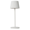 Lucide JUSTINE - Lampe de table Rechargeable Intérieur/Extérieur - Batterie/Piles - LED - L 13,5 x P 13,5 x H 38 cm - Blanc