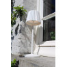 Lucide JUSTINE - Lampe de table Rechargeable Intérieur/Extérieur - Batterie/Piles - LED - L 13,5 x P 13,5 x H 38 cm - Blanc
