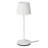 Lucide JUSTINE - Lampe de table Rechargeable Intérieur/Extérieur - Batterie/Piles - LED - L 13,5 x P 13,5 x H 38 cm - Blanc